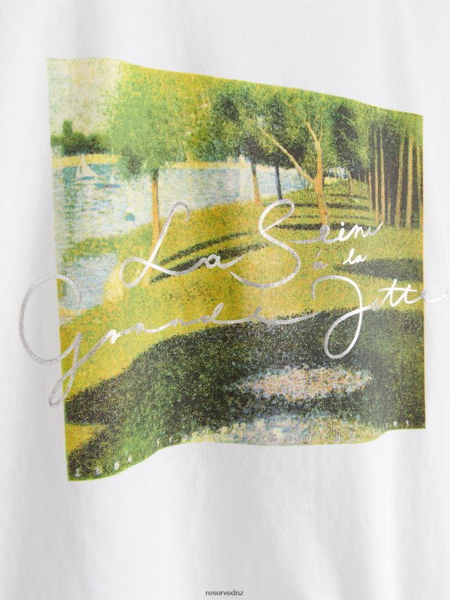 Reserved Women Kimono T-Shirt With Print P6H08T14 Apparel White