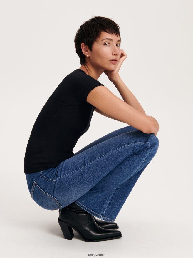 Reserved Women Modal T-Shirt P6H08T386 Apparel Black