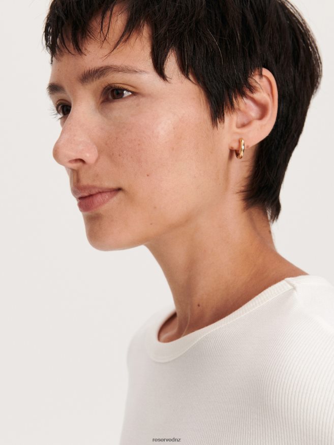 Reserved Women Modal T-Shirt P6H08T398 Apparel Cream