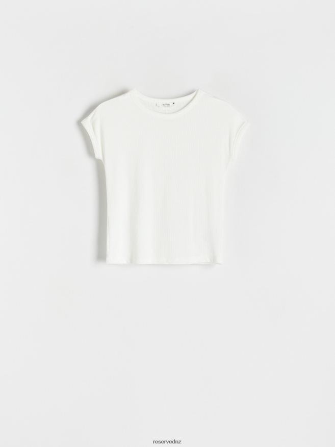 Reserved Women Modal T-Shirt P6H08T398 Apparel Cream