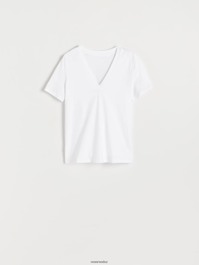 Reserved Women New Regular Fit T-Shirt P6H08T420 Apparel White