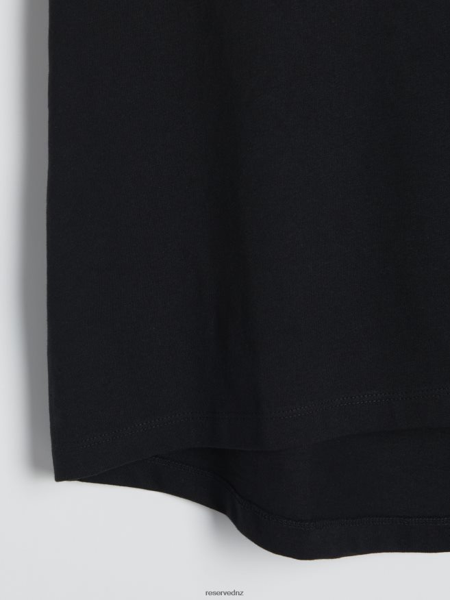 Reserved Women New Regular Fit T-Shirt P6H08T424 Apparel Black