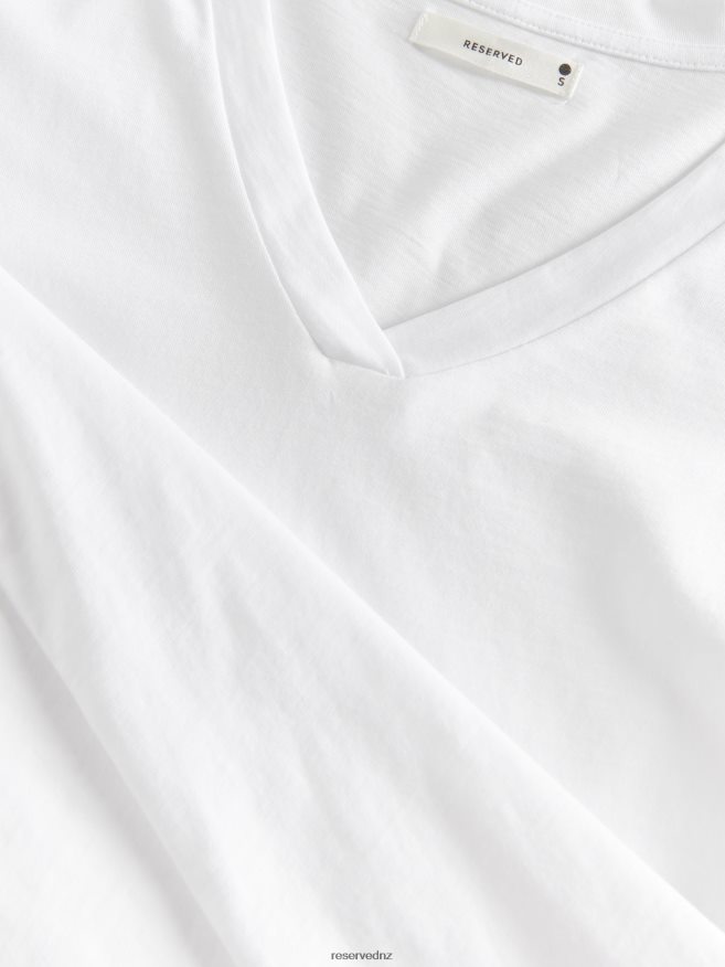 Reserved Women New Regular Fit T-Shirt P6H08T439 Apparel White