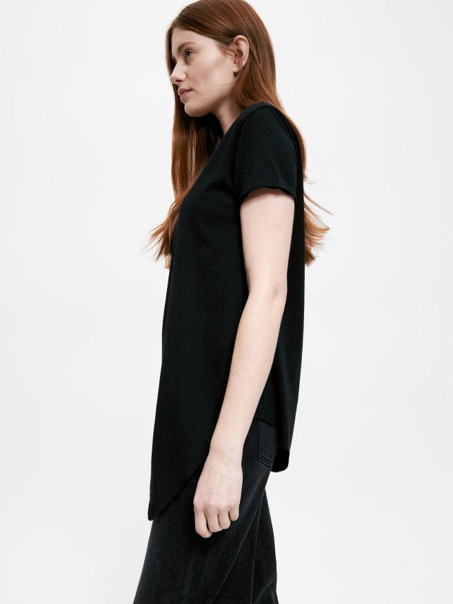 Reserved Women New Regular Fit T-Shirt P6H08T445 Apparel Black