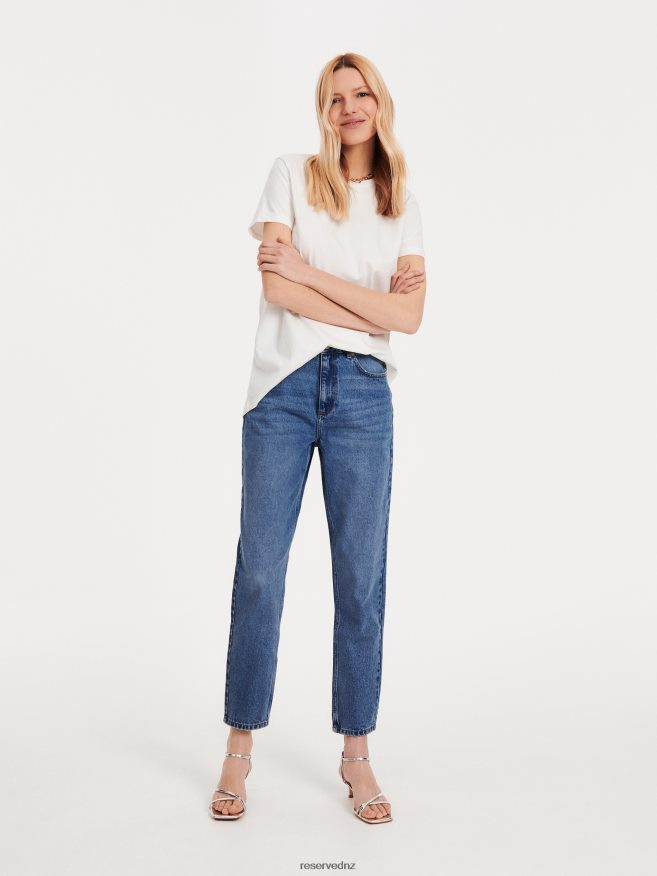 Reserved Women New Regular Fit T-Shirt P6H08T446 Apparel White