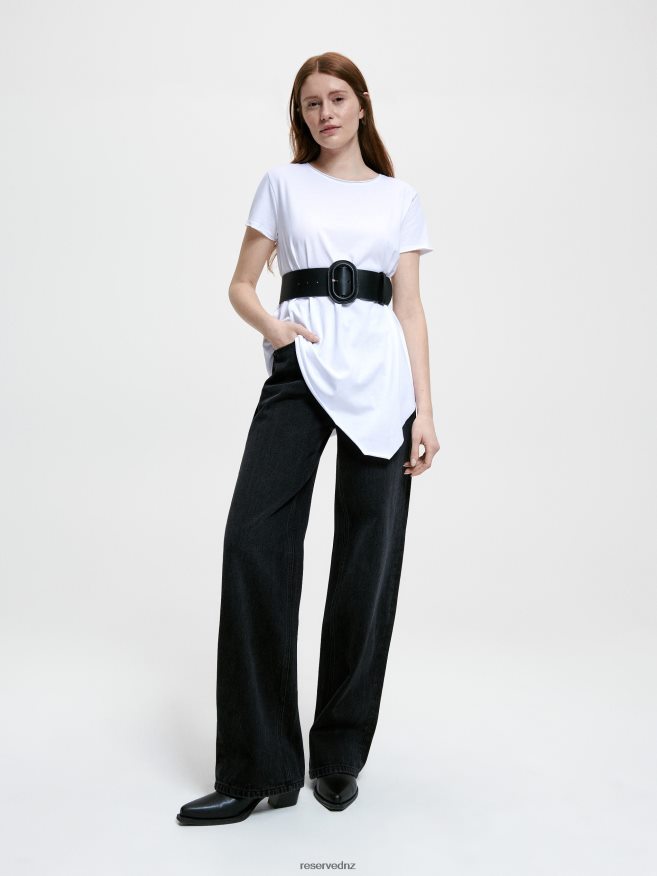 Reserved Women New Regular Fit T-Shirt P6H08T452 Apparel White