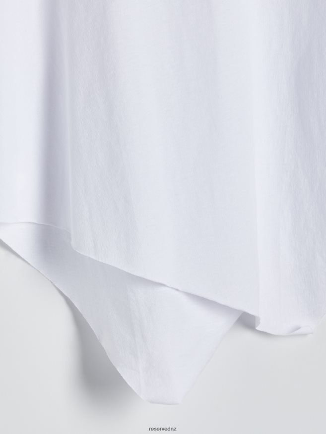 Reserved Women New Regular Fit T-Shirt P6H08T452 Apparel White