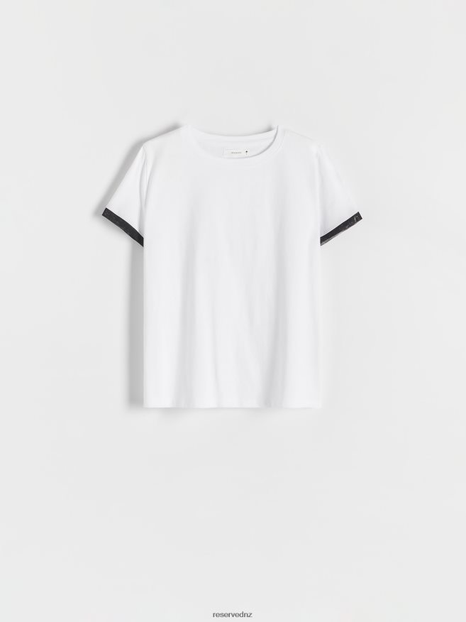 Reserved Women New Style Regular Fit T-Shirt P6H08T459 Apparel White