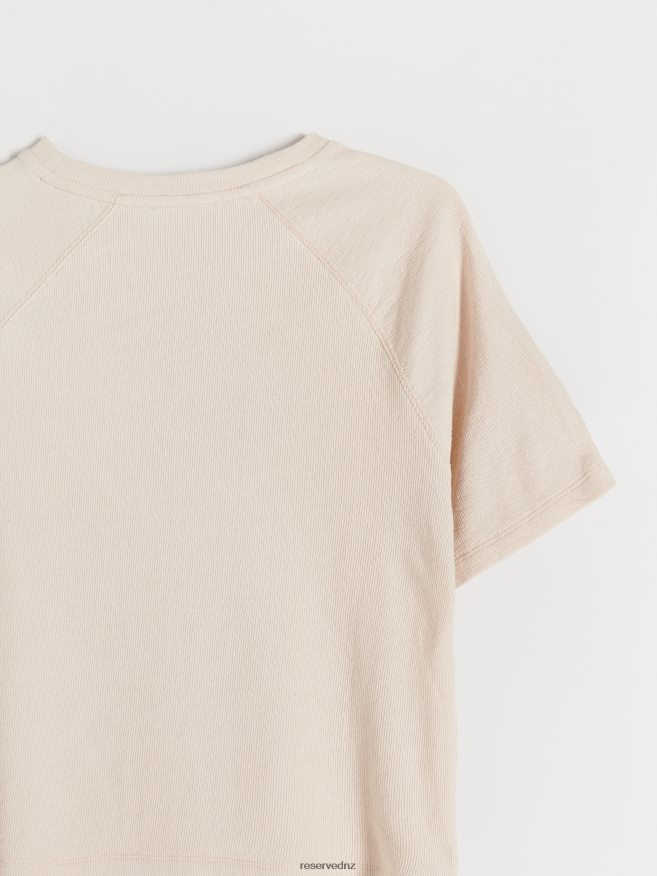 Reserved Women Printed T-Shirt P6H08T481 Apparel Beige