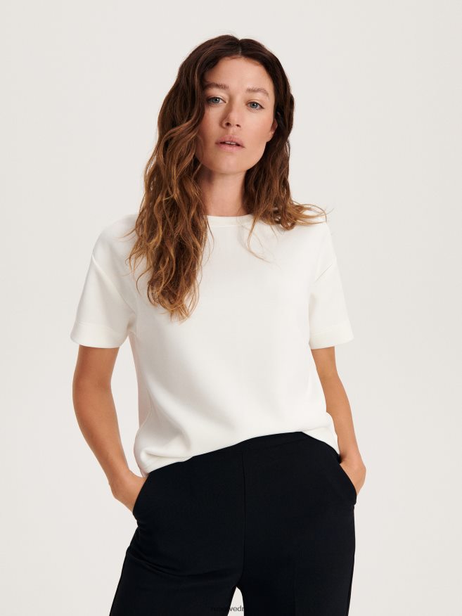 Reserved Women Regular Fit T-Shirt P6H08T376 Apparel Cream