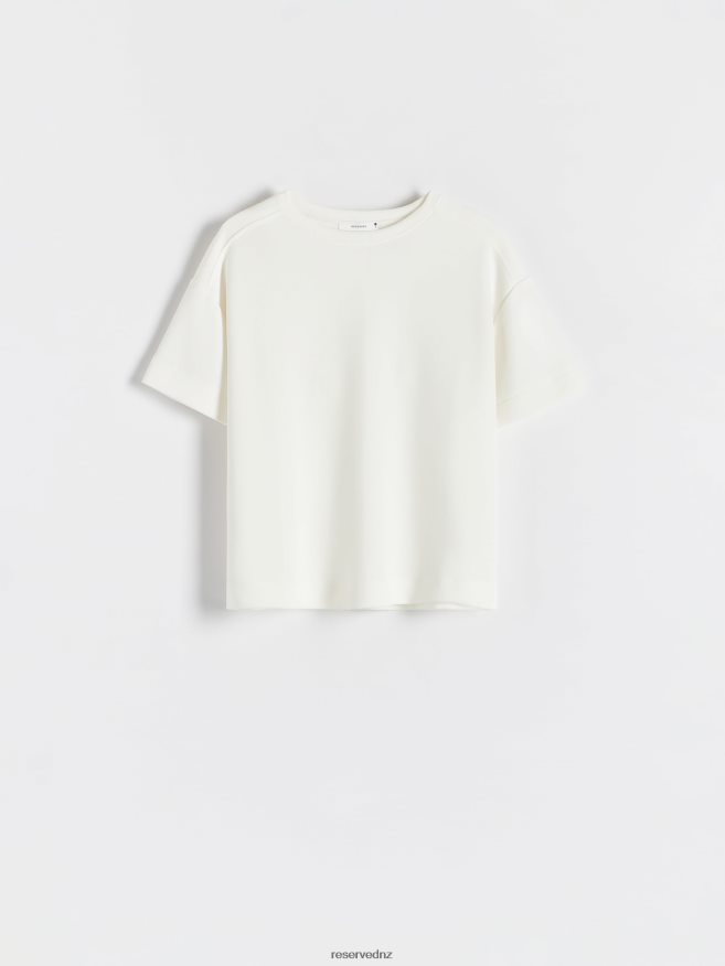 Reserved Women Regular Fit T-Shirt P6H08T376 Apparel Cream