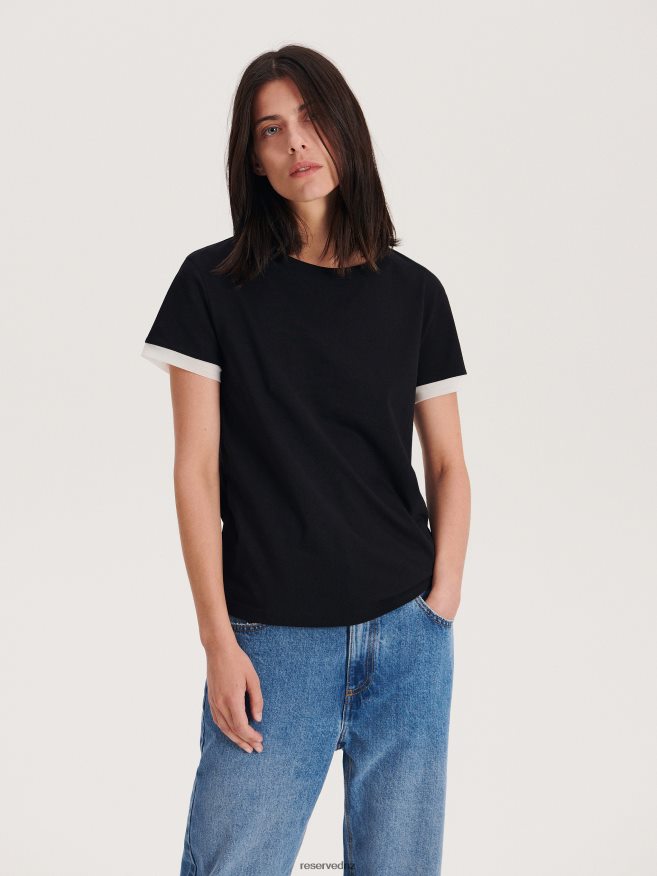 Reserved Women Regular Fit T-Shirt P6H08T392 Apparel Black