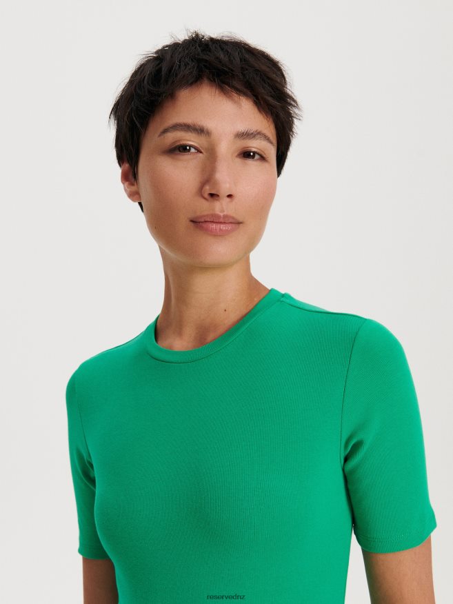 Reserved Women Regular Fit T-Shirt P6H08T396 Apparel Fresh Green