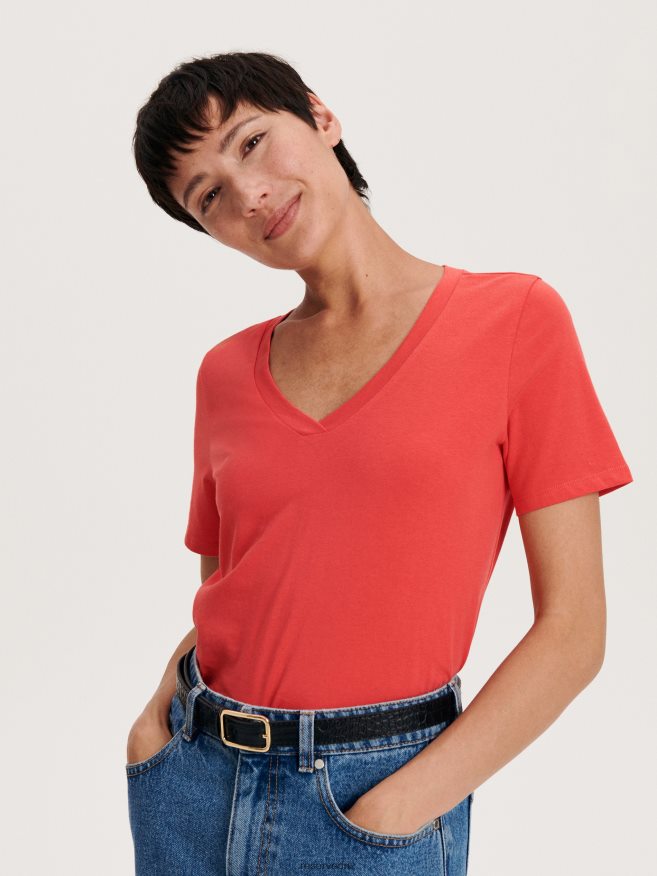 Reserved Women Regular Fit T-Shirt P6H08T401 Apparel Red