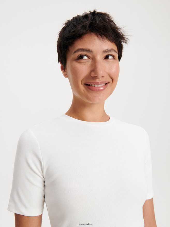 Reserved Women Regular Fit T-Shirt P6H08T405 Apparel Cream