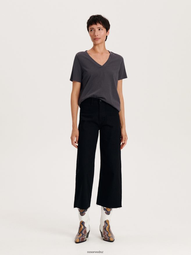 Reserved Women Regular Fit T-Shirt P6H08T409 Apparel Dark Grey