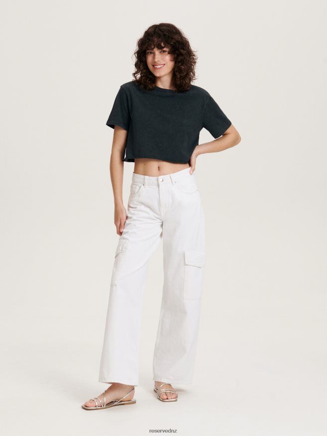 Reserved Women Short T-Shirt P6H08T488 Apparel Mid Grey