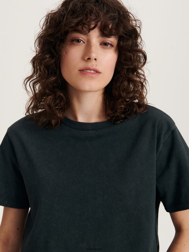 Reserved Women Short T-Shirt P6H08T488 Apparel Mid Grey