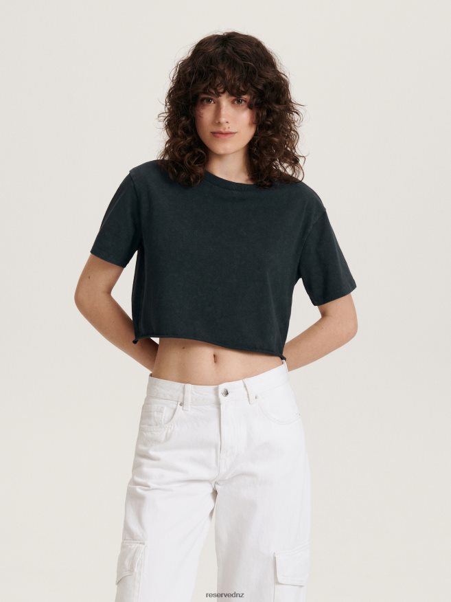 Reserved Women Short T-Shirt P6H08T488 Apparel Mid Grey