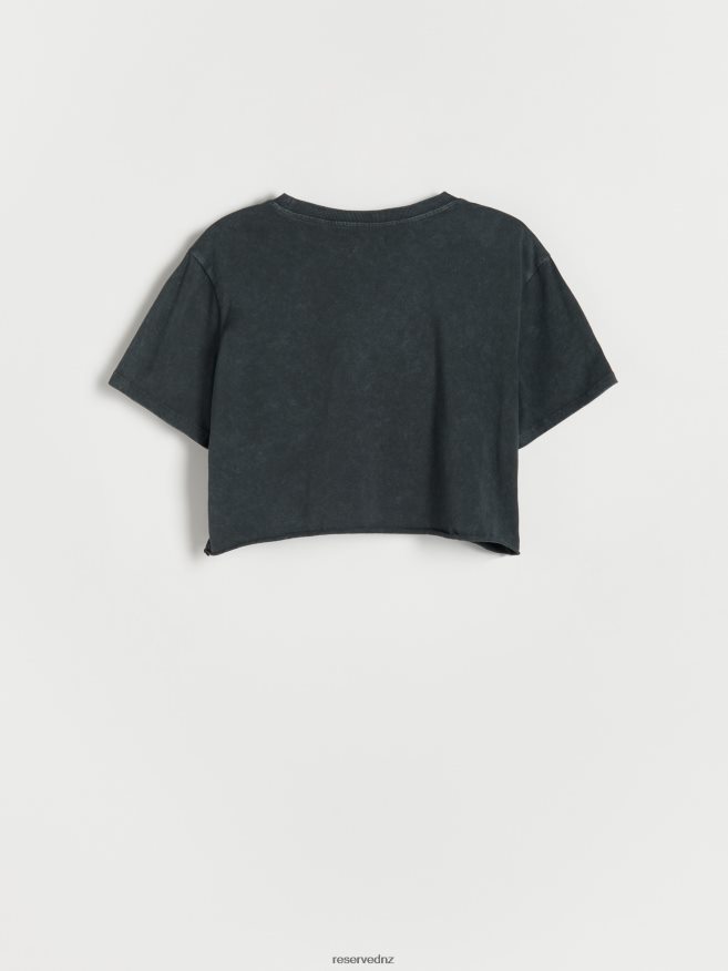 Reserved Women Short T-Shirt P6H08T488 Apparel Mid Grey