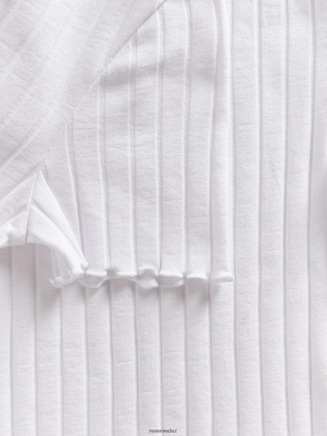 Reserved Women Slim Fit T-Shirt P6H08T455 Apparel White