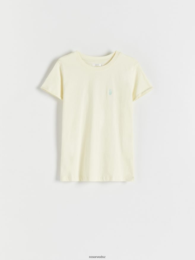 Reserved Women Slim Fit T-Shirt P6H08T463 Apparel Pale Green