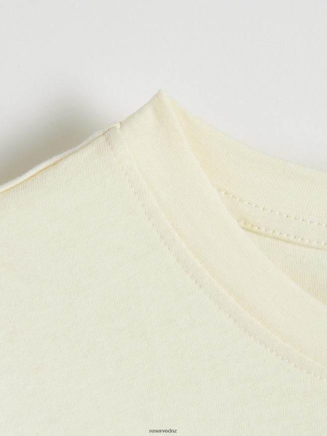 Reserved Women Slim Fit T-Shirt P6H08T463 Apparel Pale Green