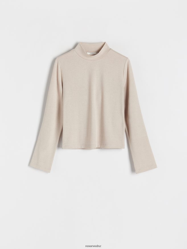 Reserved Women T-Shirt P6H08T368 Apparel Nude