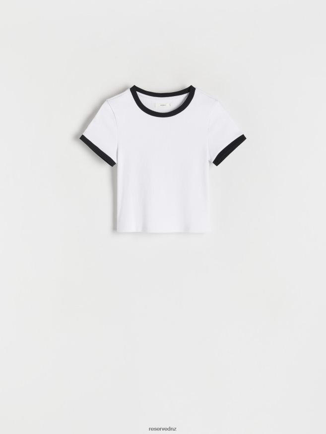 Reserved Women T-Shirt P6H08T441 Apparel Cream