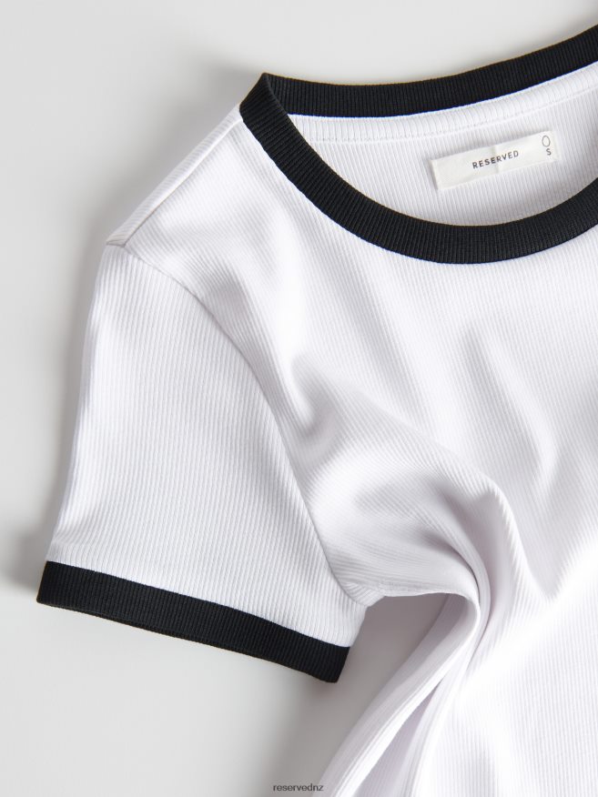 Reserved Women T-Shirt P6H08T441 Apparel Cream