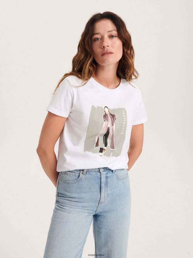 Reserved Women T-Shirt With Print P6H08T126 Apparel White
