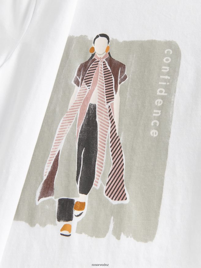 Reserved Women T-Shirt With Print P6H08T126 Apparel White