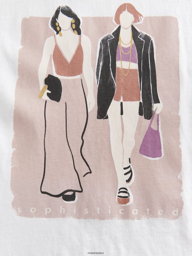 Reserved Women T-Shirt With Print P6H08T394 Apparel White