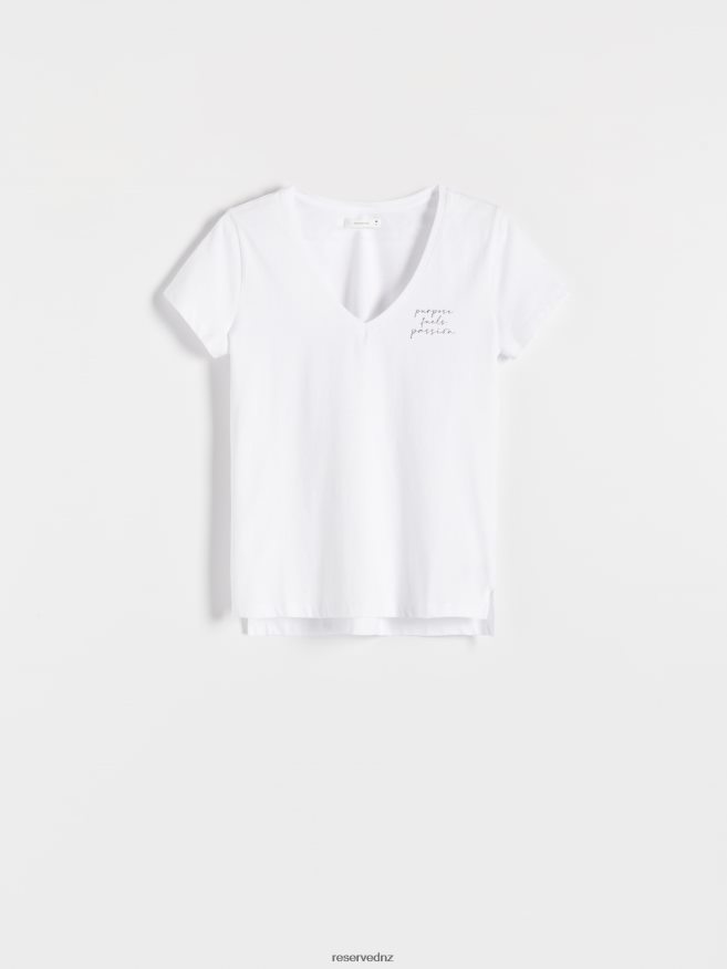 Reserved Women T-Shirt With Print P6H08T421 Apparel White
