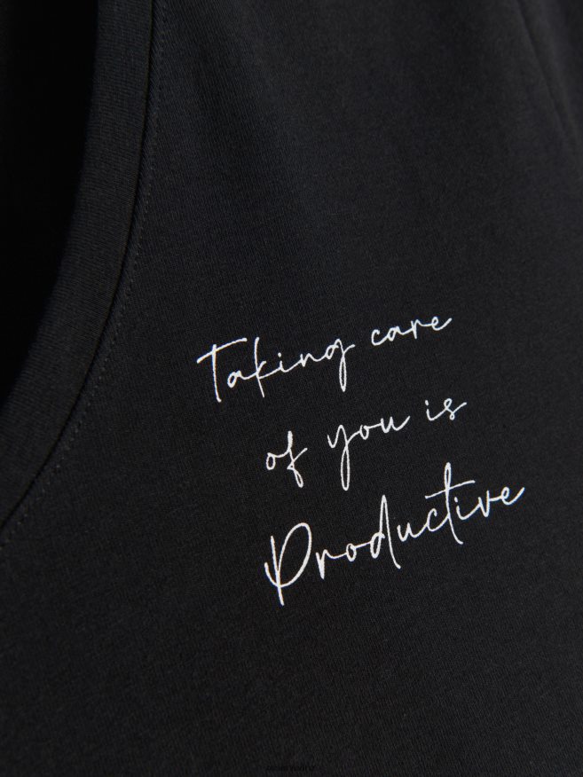 Reserved Women T-Shirt With Print P6H08T442 Apparel Black