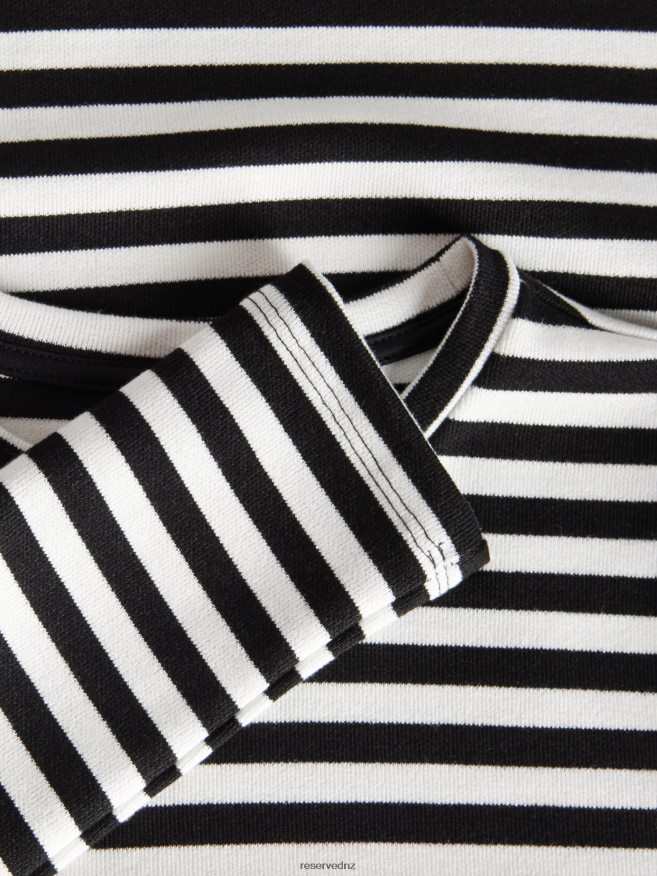 Reserved Women Viscose Rich Long Sleeve T-Shirt P6H08T383 Apparel Multicolor