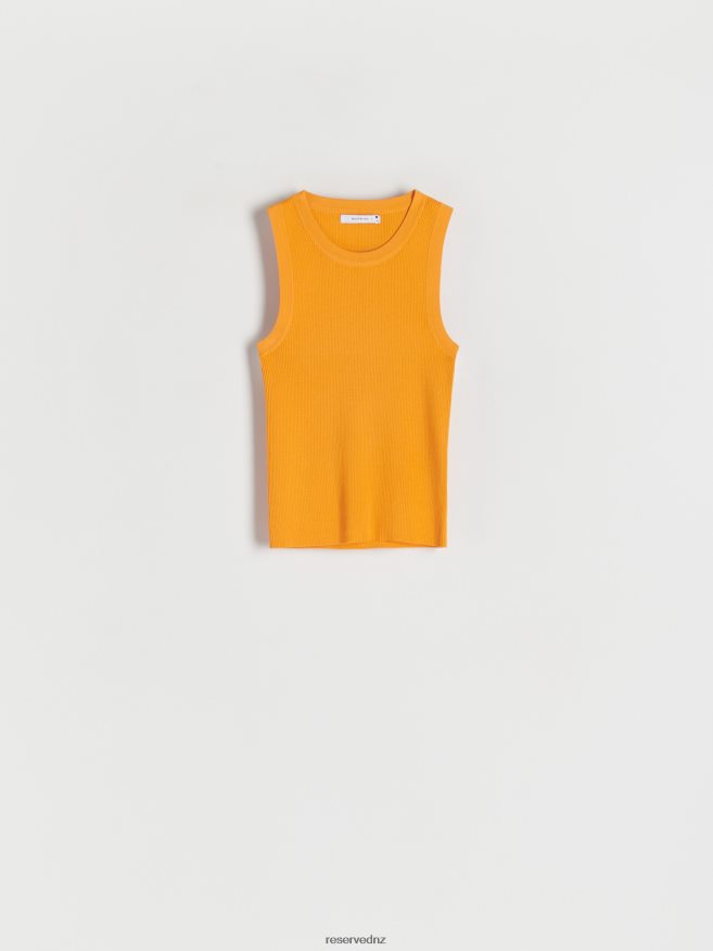 Reserved Women Jersey Blouse P6H08T338 Apparel Orange