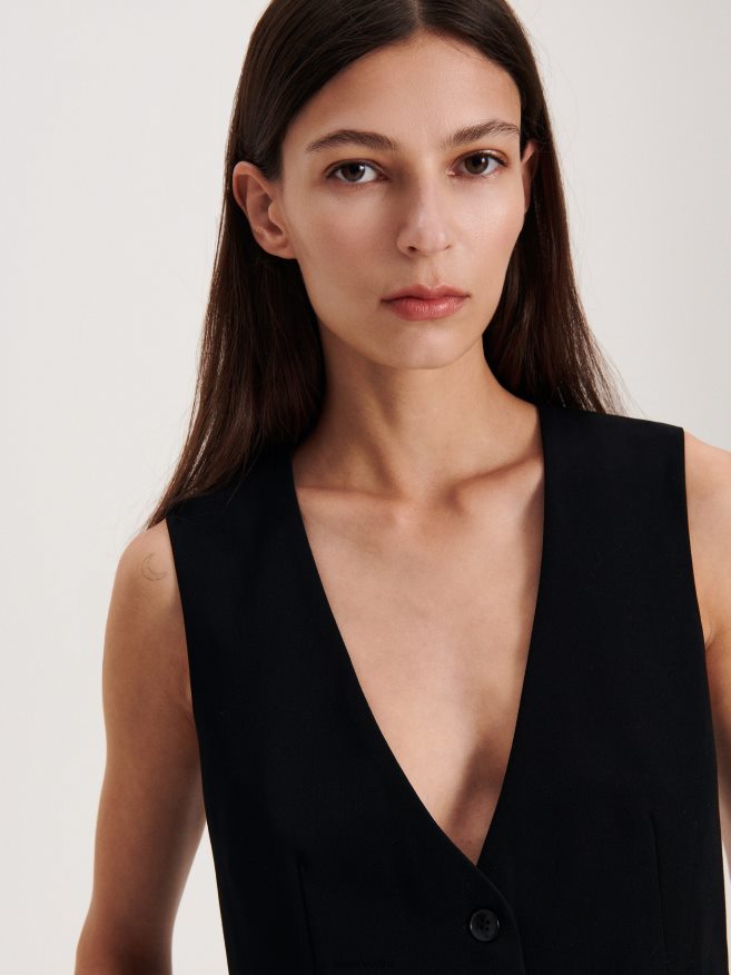 Reserved Women Suit Vest P6H08T255 Apparel Black