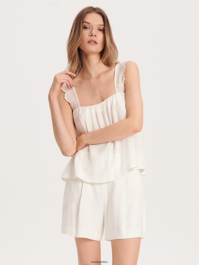 Reserved Women Viscose Blouse P6H08T155 Apparel Cream