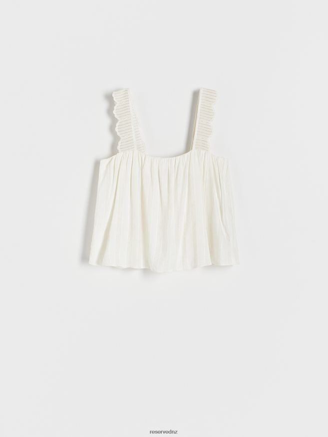 Reserved Women Viscose Blouse P6H08T155 Apparel Cream