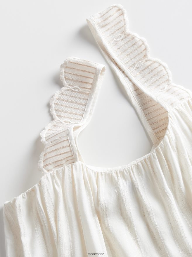 Reserved Women Viscose Blouse P6H08T155 Apparel Cream